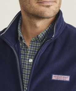 Jackets & Vests<Vineyard Vines Harbor Fleece Vest Nautical Navy