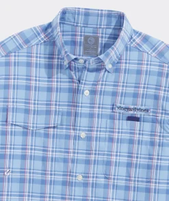 Button-Down Shirts<Vineyard Vines Harbor Performance Plaid Shirt Ocean Breeze