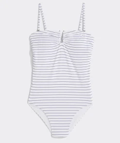 Womens|Dresses & Skirts<Vineyard Vines Harbor Seersucker Tiered Dress Gingham - Navy/White
