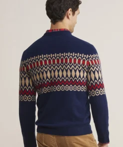 Sweaters<Vineyard Vines Heritage Fair Isle Crewneck Sweater Nautical Navy