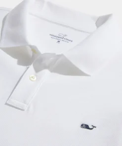 Polos<Vineyard Vines Heritage Pique Polo White Cap