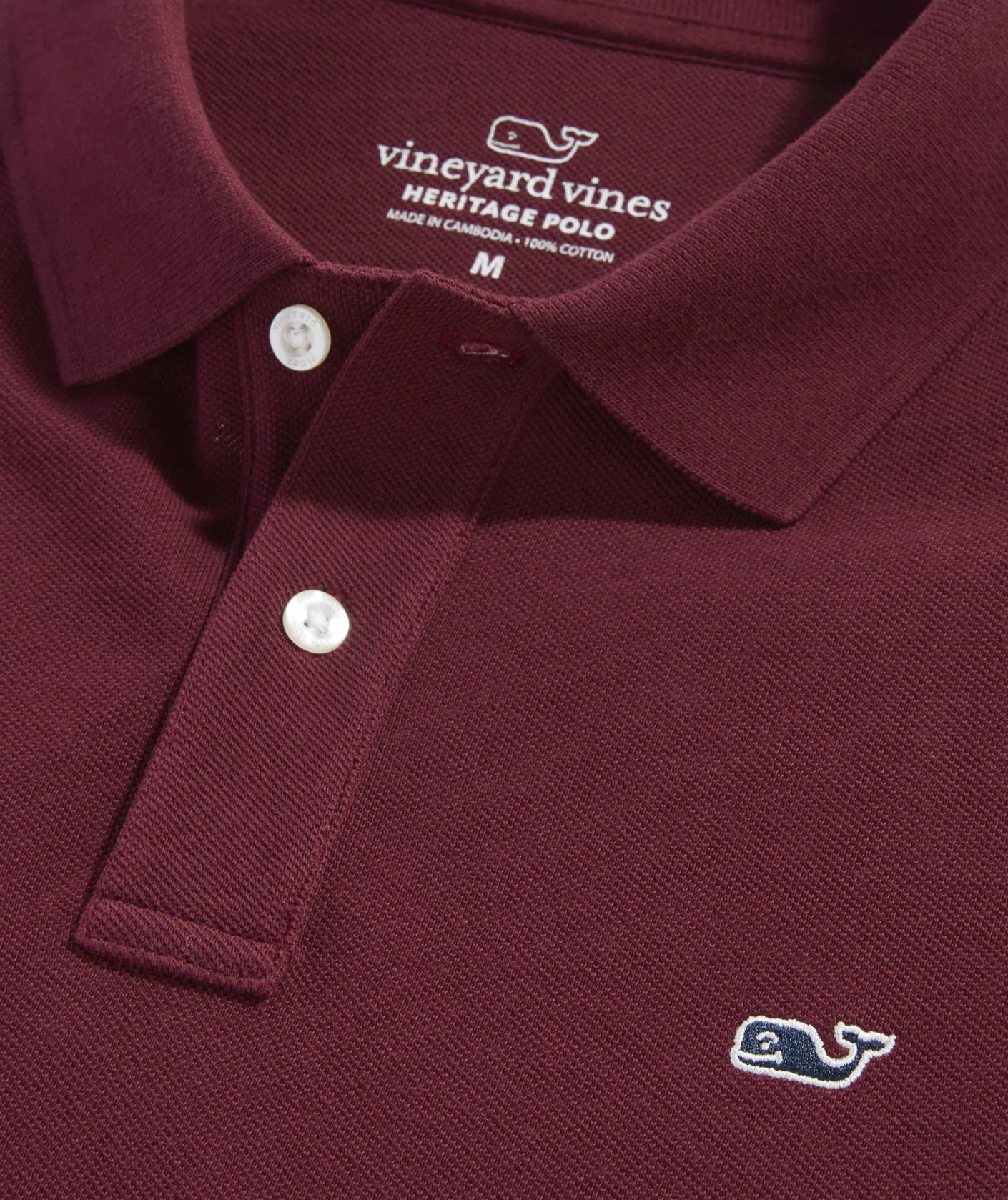 Polos<Vineyard Vines Heritage Pique Polo Crimson