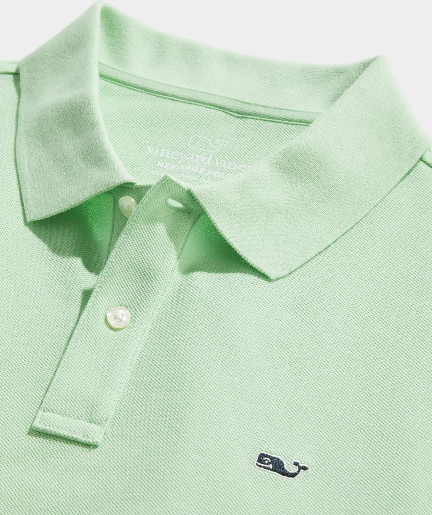 Polos<Vineyard Vines Heritage Pique Polo Mint Sprig