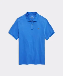 Polos<Vineyard Vines Heritage Pique Polo Tide Blue