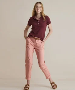 Polos<Vineyard Vines Heritage Pique Polo Pink Cloud Solid