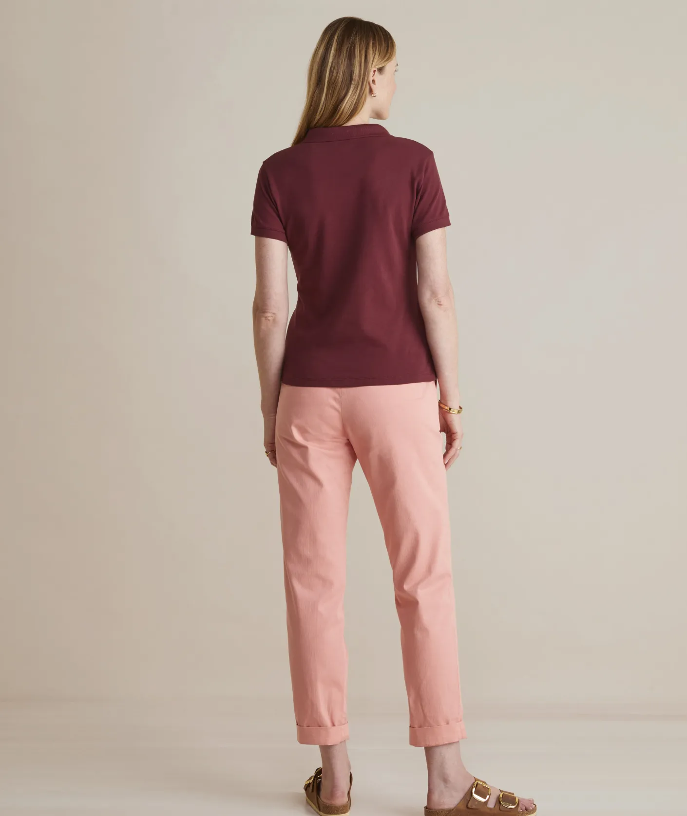 Polos<Vineyard Vines Heritage Pique Polo Pink Cloud Solid