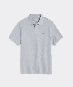Polos<Vineyard Vines Heritage Pique Polo Ultimate Gray