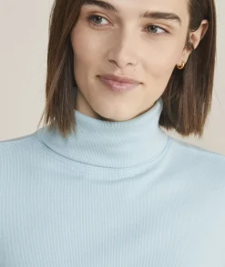 Tees<Vineyard Vines Heritage Rib Turtleneck White Cap