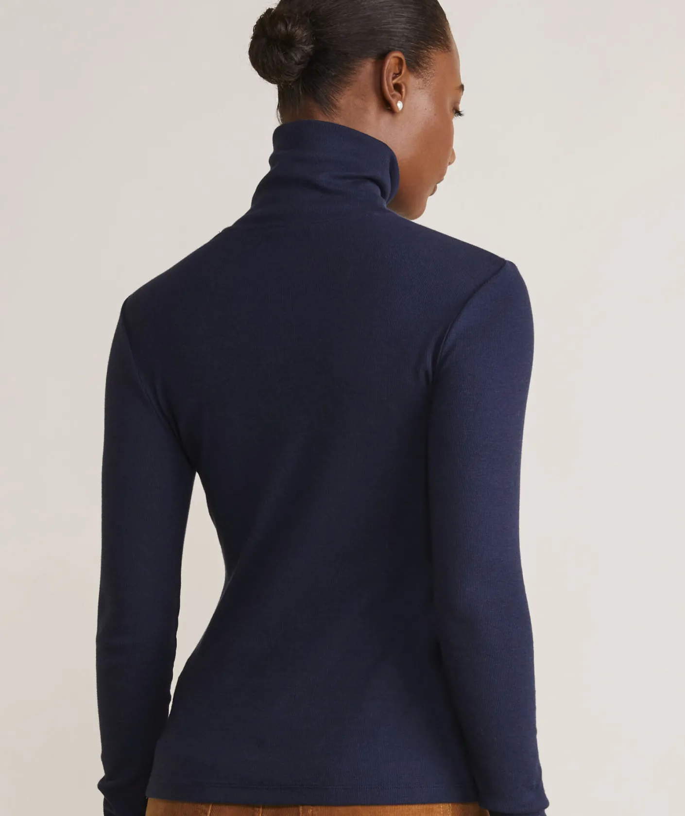 Tees<Vineyard Vines Heritage Striped Ribbed Turtleneck BStripe- Marsh/Gold