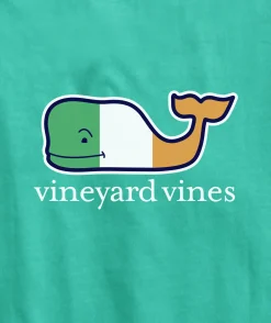 Tees<Vineyard Vines Irish Flag Whale Long-Sleeve Pocket Tee Sea Swell