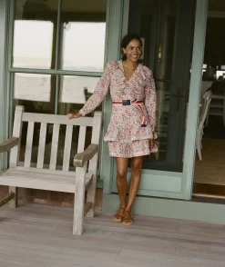 Dresses & Skirts<Vineyard Vines Ivy League Floral Ruffle Dress Floral Multi - Stone