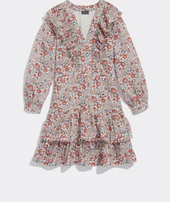 Dresses & Skirts<Vineyard Vines Ivy League Floral Ruffle Dress Floral Multi - Stone