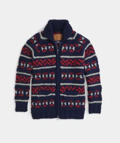 Sweaters<Vineyard Vines Kanata Hand Knit Wool Cowichan Nautical Navy