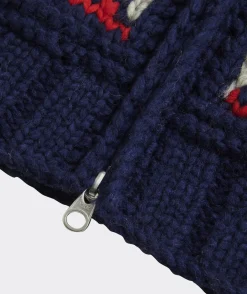 Sweaters<Vineyard Vines Kanata Hand Knit Wool Cowichan Nautical Navy
