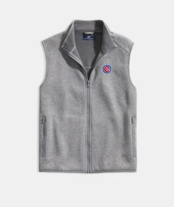 Kansas City Royals<Vineyard Vines Kansas City Royals Mountain Sweater Fleece Vest Grey Heather
