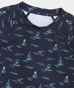 Swim & Cover-Ups|Swim & Rashguards<Vineyard Vines Kids' Hooded Whale Towel Vineyard Navy