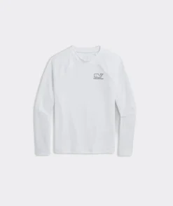 Swim & Cover-Ups|Swim & Rashguards<Vineyard Vines Kids' Raglan Rashguard Antigua Green