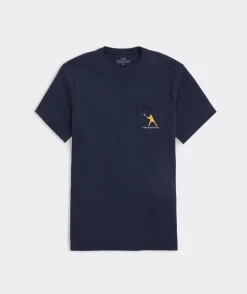 Tees<Vineyard Vines Lacrosse Pass Short-Sleeve Pocket Tee Nautical Navy