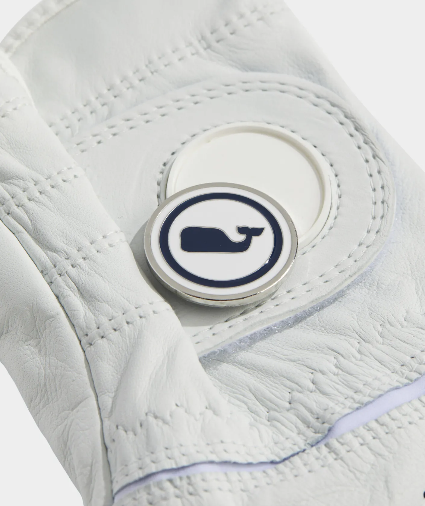 Hats<Vineyard Vines Leather Whale Dot Golf Glove Right Hand White Cap