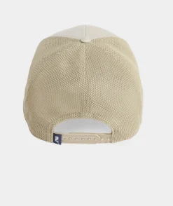 Hats<Vineyard Vines Leather Whale Dot Patch Trucker Sandstone