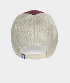 Hats<Vineyard Vines Leather Whale Dot Patch Trucker Crimson