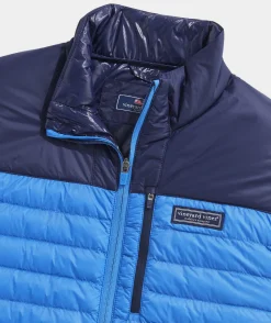 Jackets & Vests<Vineyard Vines Lightweight Packable Puffer Vest Hull Blue