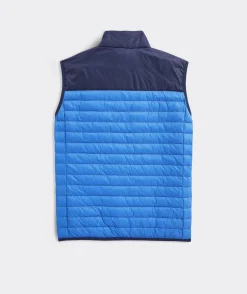 Jackets & Vests<Vineyard Vines Lightweight Packable Puffer Vest Hull Blue