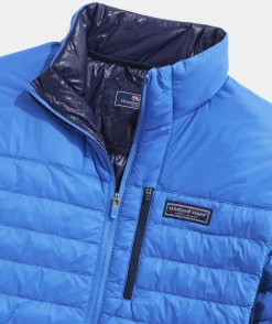 Jackets & Vests<Vineyard Vines Lightweight Packable Puffer Jacket Hull Blue