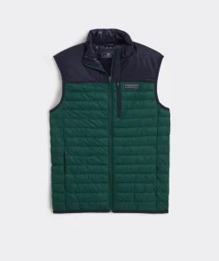 Jackets & Vests<Vineyard Vines Lightweight Packable Puffer Vest Turf Green