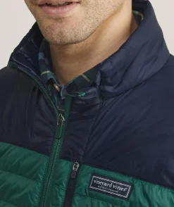 Jackets & Vests<Vineyard Vines Lightweight Packable Puffer Vest Turf Green