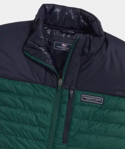 Jackets & Vests<Vineyard Vines Lightweight Packable Puffer Vest Turf Green