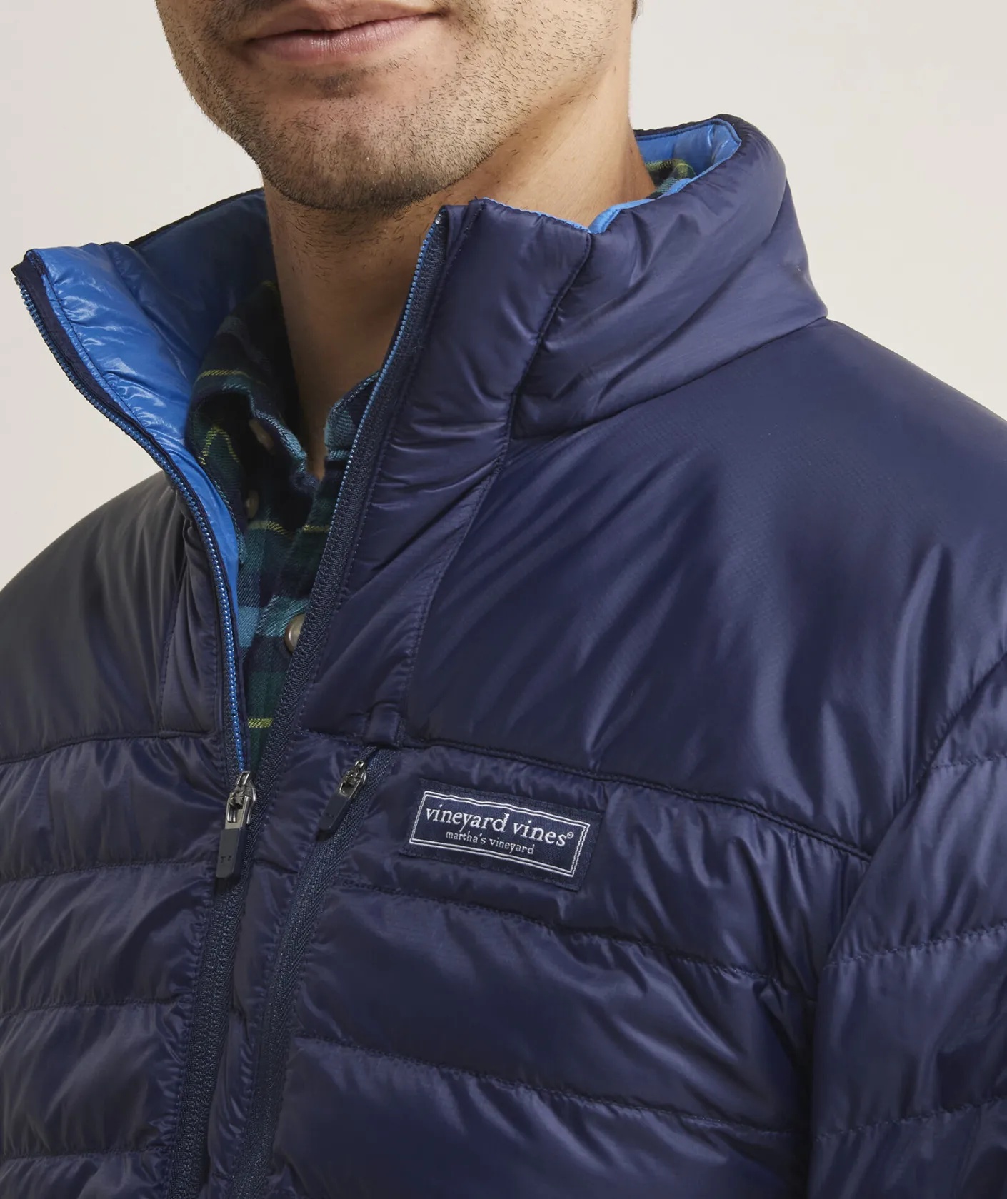 Jackets & Vests<Vineyard Vines Lightweight Packable Puffer Jacket Nautical Navy
