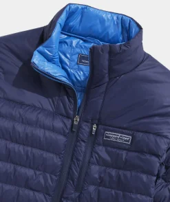 Jackets & Vests<Vineyard Vines Lightweight Packable Puffer Jacket Nautical Navy