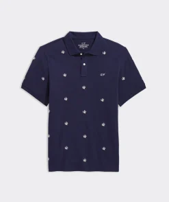 Mens|Button-Down Shirts<Vineyard Vines Linen Short-Sleeve Micro Floral Shirt Floral Chap J Blue