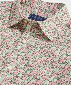Mens|Button-Down Shirts<Vineyard Vines Linen Short-Sleeve Stripe Shirt Nautical Navy STP