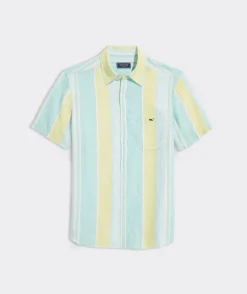 Mens|Button-Down Shirts<Vineyard Vines Linen Solid Shirt Navy Yarn-Dye