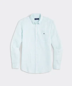 Button-Down Shirts<Vineyard Vines Linen Striped Shirt Island Paradise