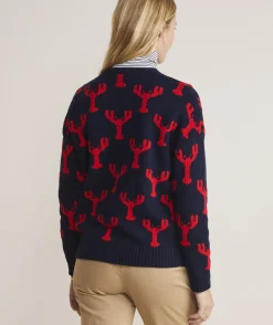 Sweaters<Vineyard Vines Lobster Fair Isle Crewneck Sweater Nautical Navy