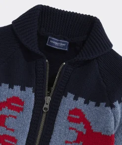 Sweaters<Vineyard Vines Lobster Shawl Full-Zip Cardigan Nautical Navy