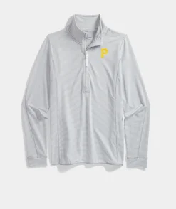 Los Angeles Dodgers<Vineyard Vines Los Angeles Dodgers Mountain Sweater Fleece Vest Grey Heather