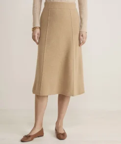 Dresses & Skirts<Vineyard Vines Merino Wool Midi Skirt Camel Heather