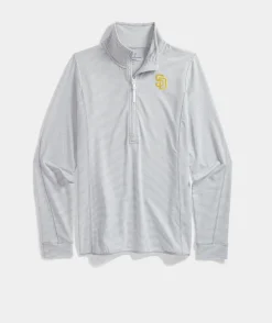 Miami Marlins<Vineyard Vines Miami Marlins Saltwater Quarter-Zip Granite