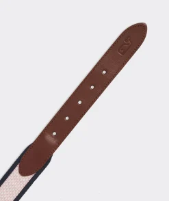 Belts<Vineyard Vines Micro Whale Canvas Club Belt Pink Blossom