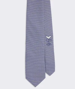 Ties and Bow Ties<Vineyard Vines Micro Whales Silk Tie Nautical Navy