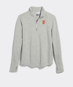 Milwaukee Brewers<Vineyard Vines Milwaukee Brewers Mountain Sweater Fleece Vest Grey Heather