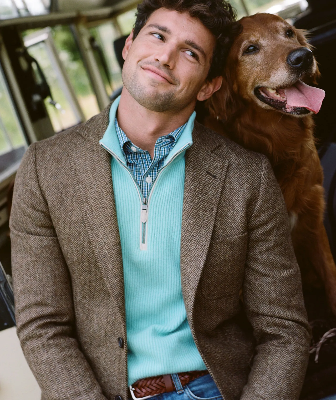 Blazers<Vineyard Vines Moon Wool Herringbone Greenwich Blazer Log Cabin