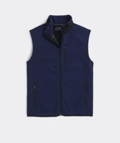 Jackets & Vests<Vineyard Vines Mountain Sweater Fleece Vest Nautical Navy