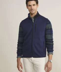 Jackets & Vests<Vineyard Vines Mountain Sweater Fleece Vest Nautical Navy