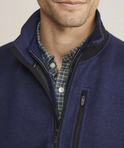 Jackets & Vests<Vineyard Vines Mountain Sweater Fleece Vest Nautical Navy