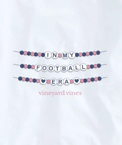 Tees<Vineyard Vines My Football Era Long-Sleeve Pocket Tee White Cap